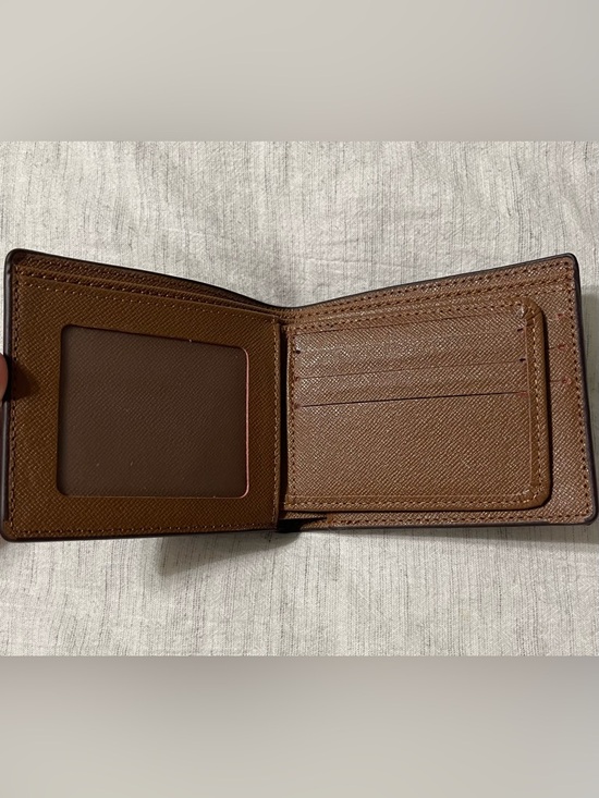 Men's Brown Leather Card & Key Holder Wallet with ID Window - Picture 2 of 2